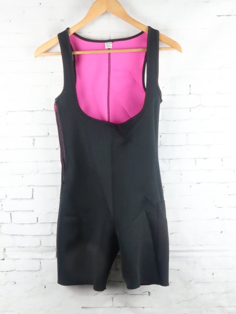 MARIKA PINK & BLACK NEOPRENE WEIGHT LOSS SAUNA SUIT BODY SHAPER SIZE SMALL